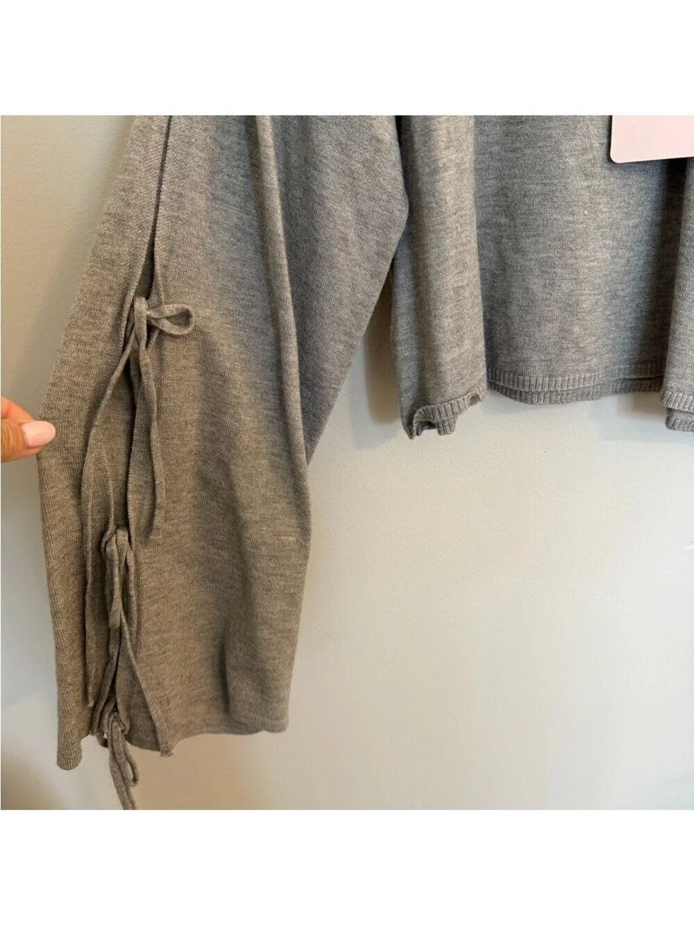 Lovetree Lace Up Sleeve Sweater